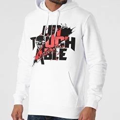 Grosses soldes 🥰 Sweat Capuche Splatter Blanc Noir Rouge de Untouchable 😀