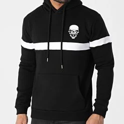 Sortie 🔔 Sweat Capuche Logo Noir Blanc de Untouchable 🎉