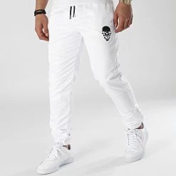 De gros 👏 Pantalon Jogging Diamant Skull Blanc Noir de Untouchable 🤩