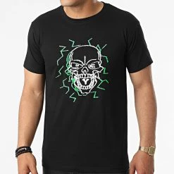 Acheter ❤️ Tee 👕 Shirt Electric Skull Noir Vert de Untouchable 🤩