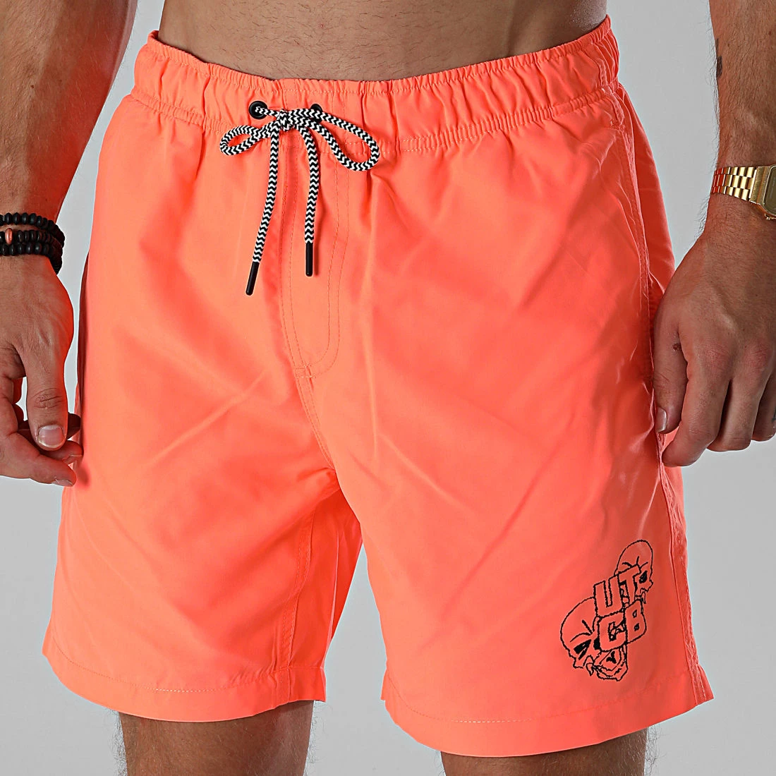 Tout neuf 🎁 Short De Bain UTCB Orange Fluo Noir de Untouchable 💯 3 Tout neuf 🎁 Short De Bain UTCB Orange Fluo Noir de Untouchable 💯