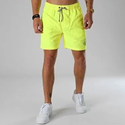 Meilleure vente 🤩 Short De Bain UTCB Jaune Fluo Noir de Untouchable ✨ -Skr Soldes untouchable 324843 MACTYER SHOB UTCB JAUFLUONOI 20220621T141605 03